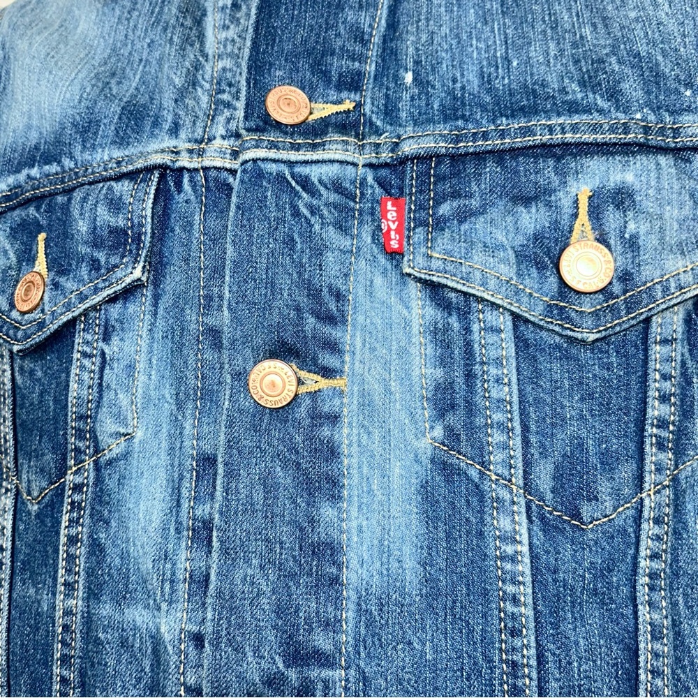 [Levi’s] Classic Denim Jean Sleeveless Vest - Small - Picture 2 of 8